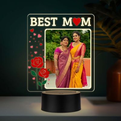 MomGlow Personalized LED Lamp Mom Shine  Mother’s Day, birthday, anniversary, or surprise gift from daughter or son. in warm white colour